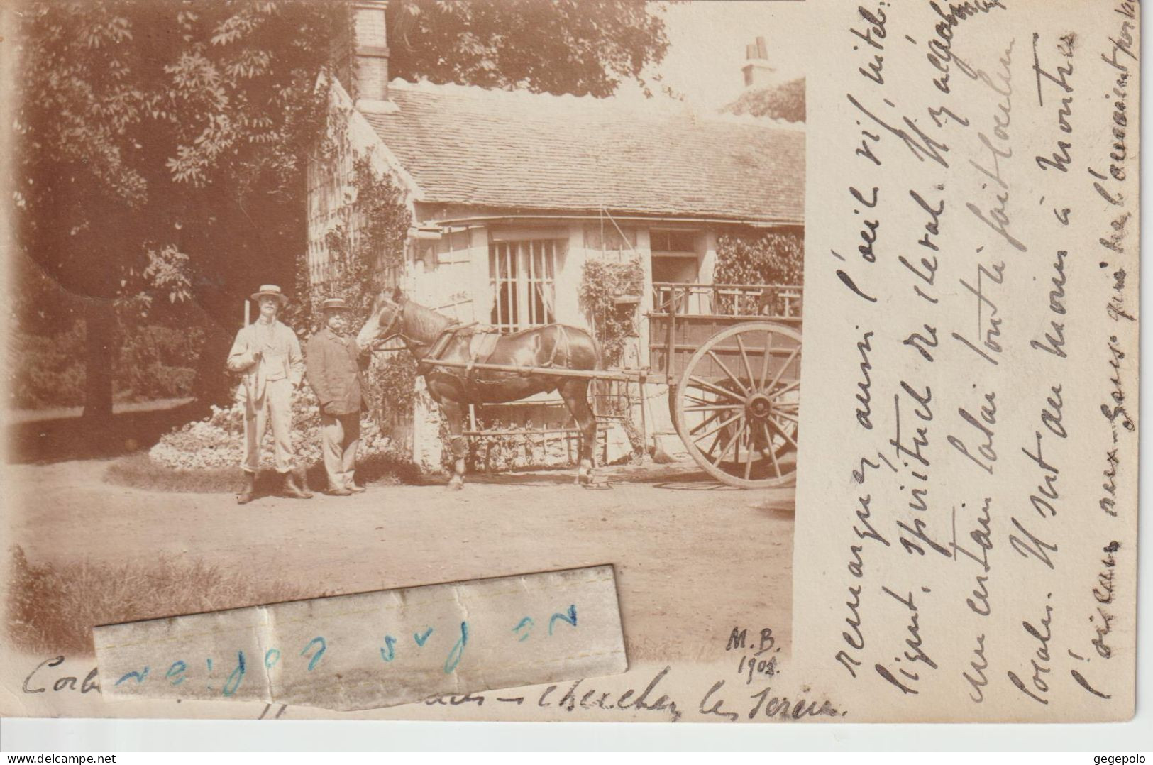 ORSAY - Quartier De CORBEVILLE - Un Bel Attelage En 1902 ( Carte Photo ) - Orsay