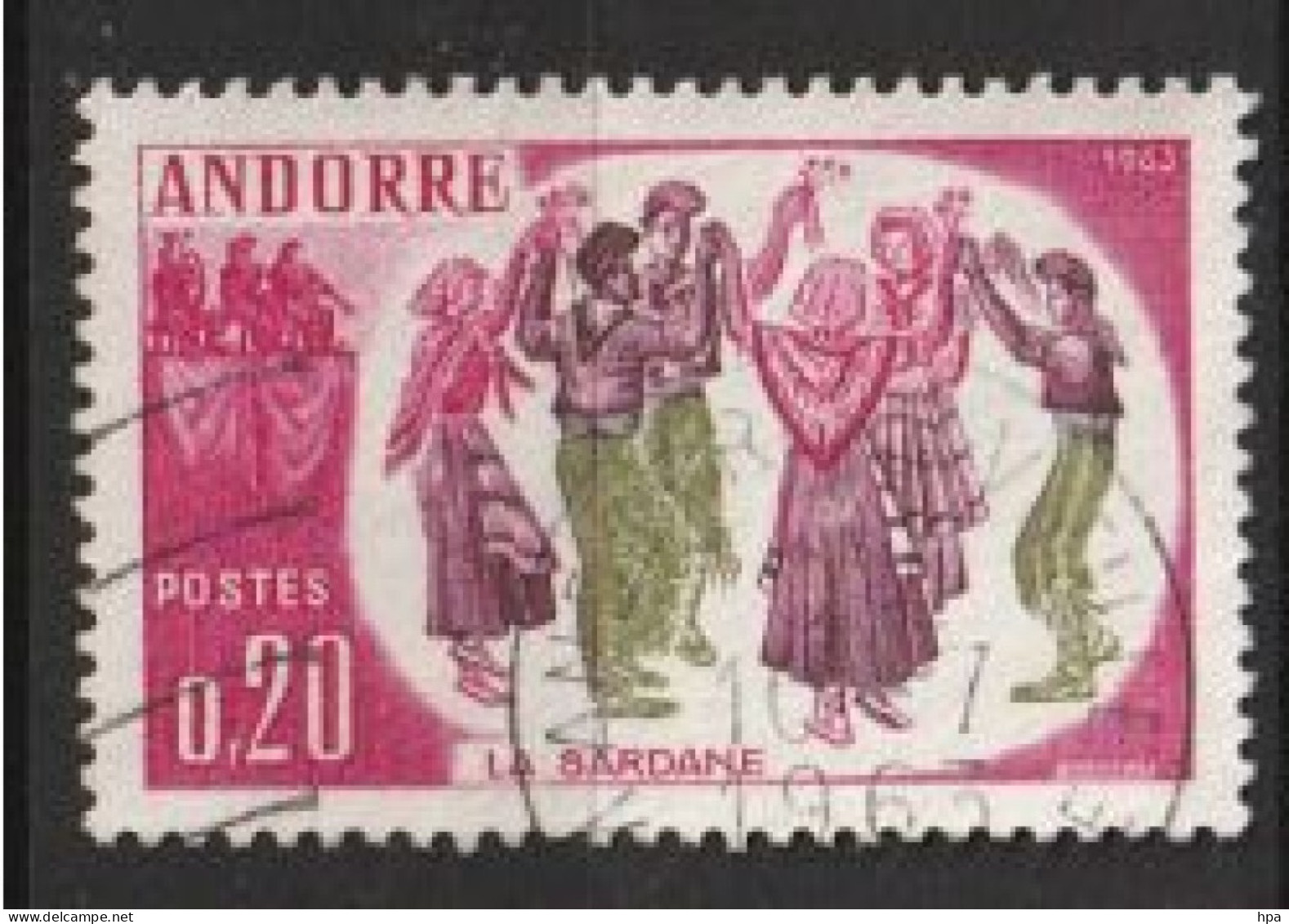 Andorre Français - Année 1963 - Oblitéré  Yvet Et Tellier N° 166 - Folklore Andorran - Oblitérés