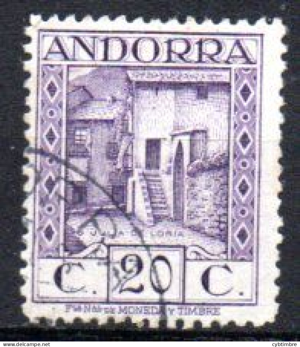 Andorre Espagnol: Yvert N° 19A - Usados