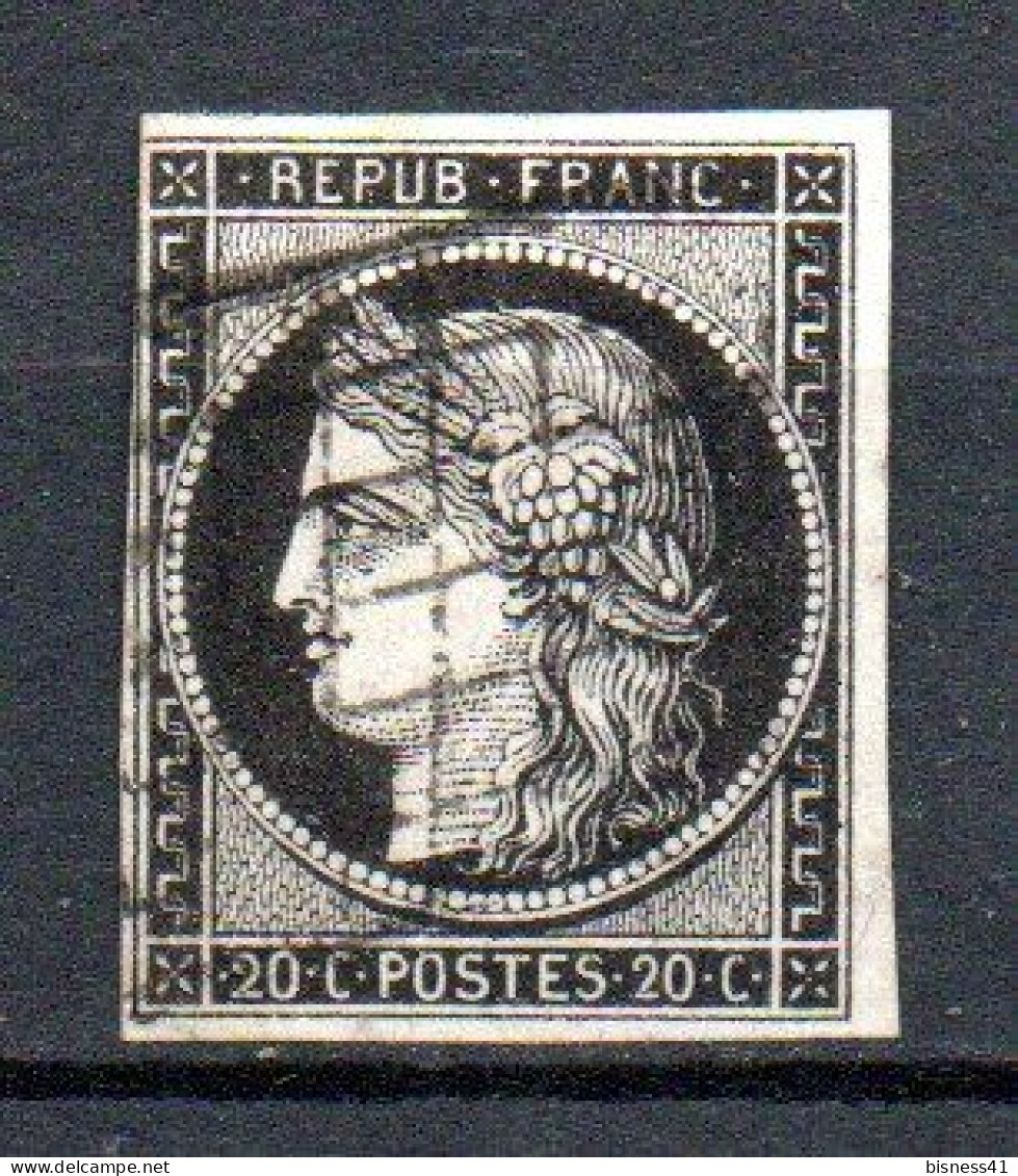 Col33 France 1849  N° 3a Sur Blanc Oblitéré : 75,00€ - 1849-1850 Ceres