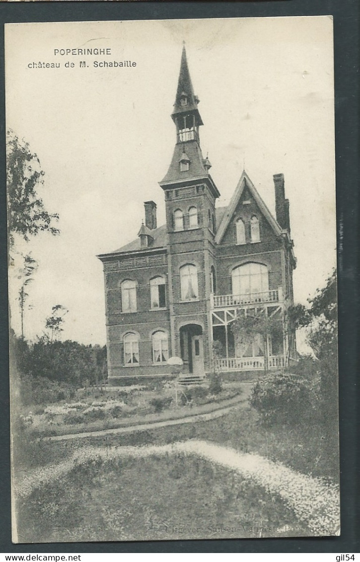 Poperinghe Château De M. Schabaille ( Voyagée En 1915  Gb 20012 - Poperinge