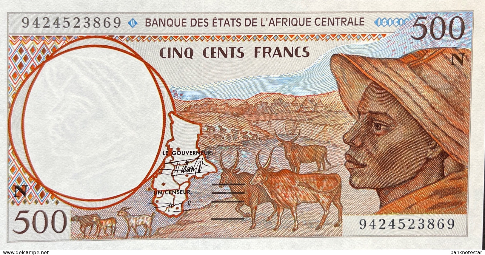 Central African States 500 Francs, P-501Nb (1994) - UNC - Equatorial Guinea Issue - Central African States