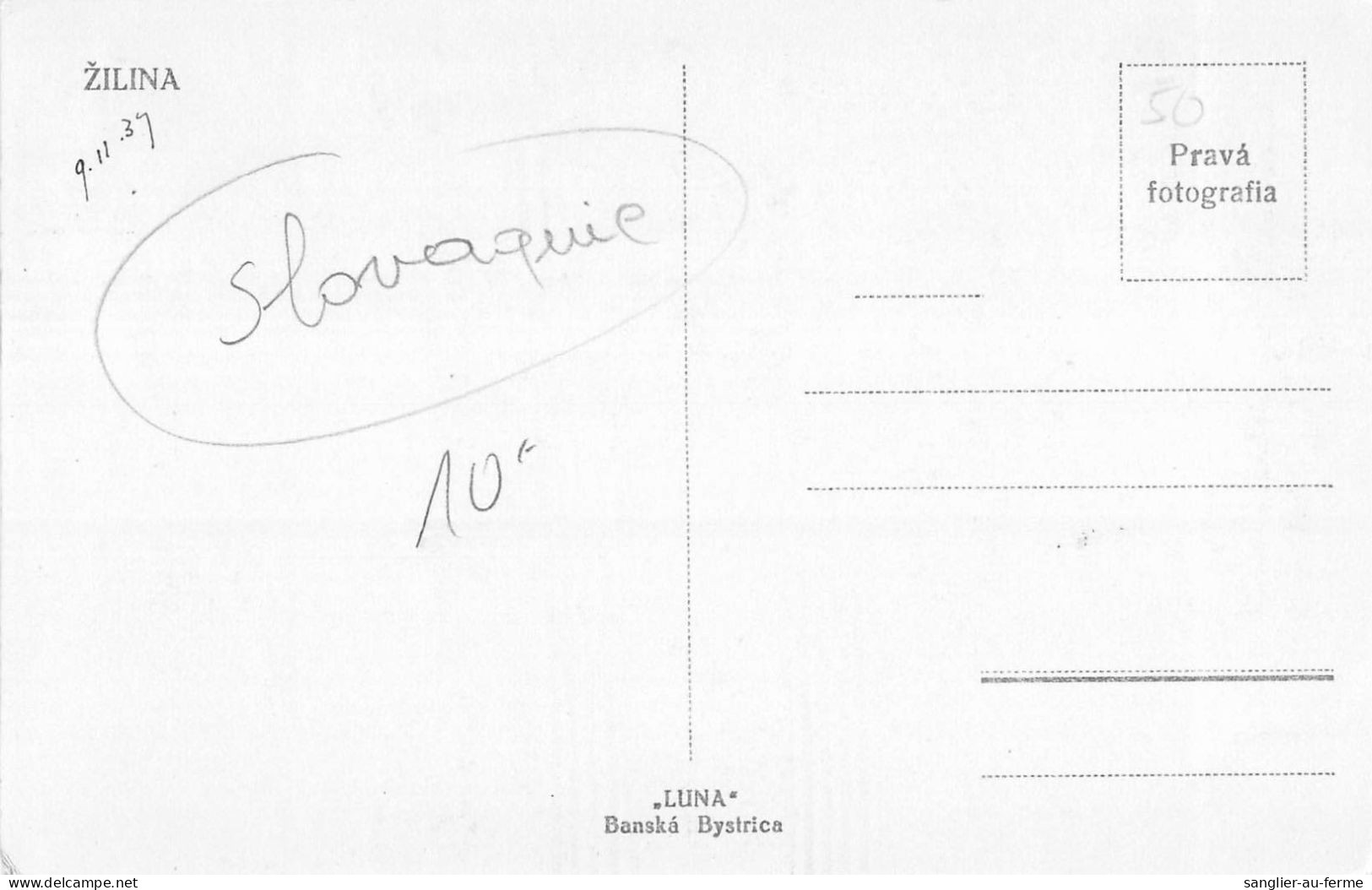 CPA SLOVAQUIE ZILINA - Slowakei