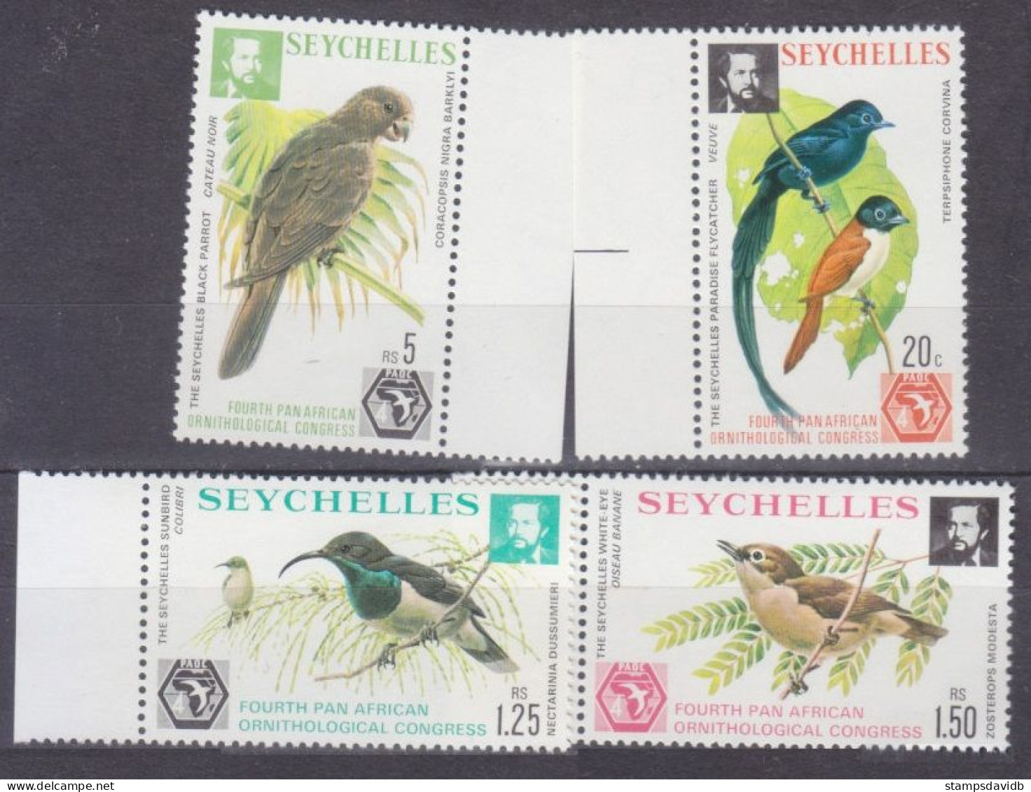 1976 Seychelles 362-365 Birds - Parrots 7,50 € - Pappagalli & Tropicali