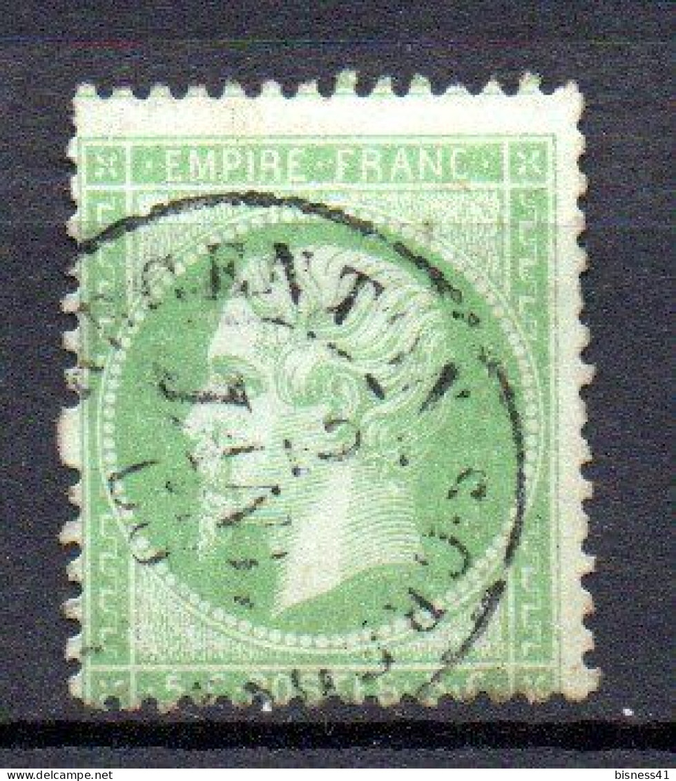 Col33 France 1862 N° 20 Oblitéré Cachet à Date 2 Janv 1865 : 20,00€ - 1862 Napoleon III