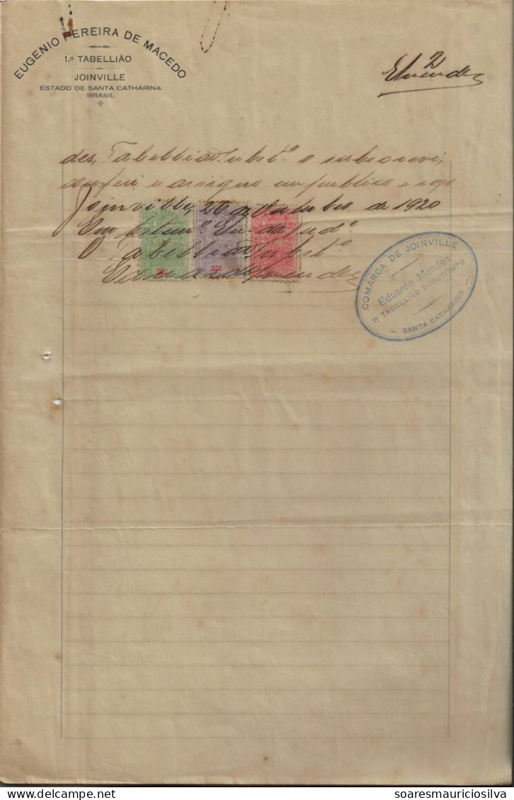 Brazil 1895/1932 process of sale property in Bucarein Joinville with 1890 Land Concession from the Dona Francisca colony