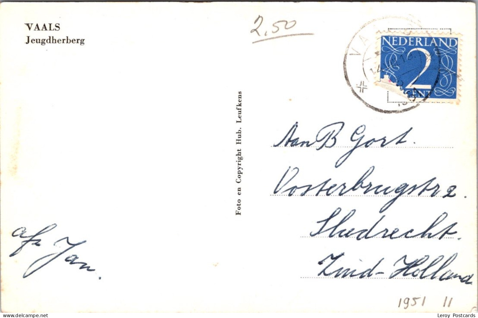 #3006 - Vaals, Jeugdherberg 1951 (LB) - Vaals