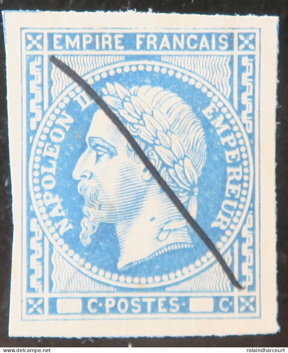 LP3137/698 - NAPOLEON III - ESSAI En Bleu Sans Valeur - NEUF(*) Barré - Aucun Pelurage - Essais, Non-émis & Vignettes Expérimentales