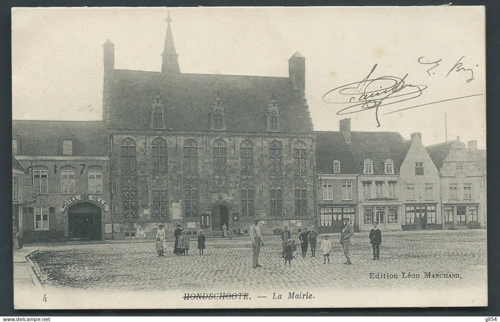 HONDSCHOOTE - La Mairie - Très Bon état  ( Cpa Datée En 1916)  - Gb 20031 - Hondshoote