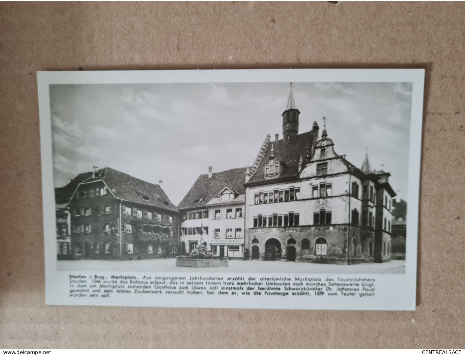 Carte ALLEMAGNE STAUFEN MARKPLATZ - Staufen