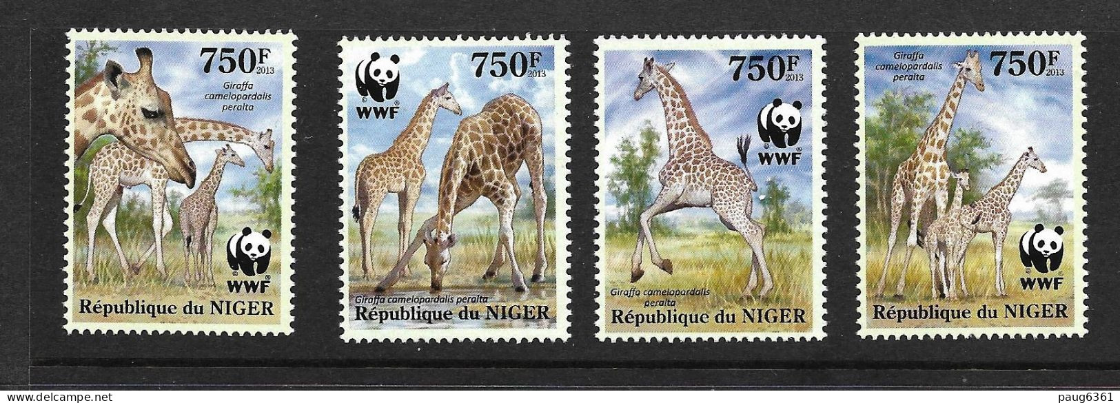 NIGER 2013 WWF-GIRAFE  YVERT N°1776/79 NEUF MNH** - Jirafas