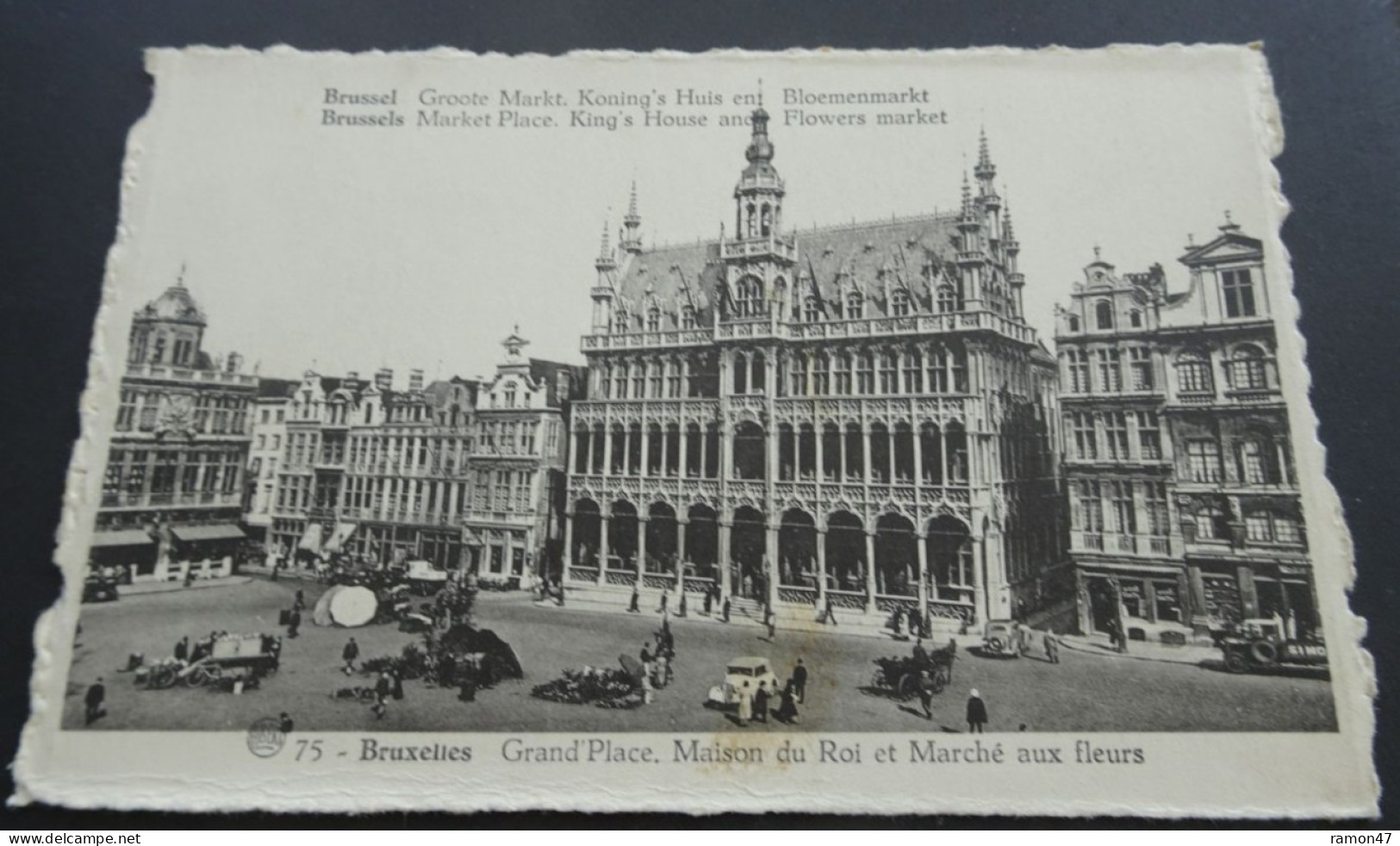 Brussel - Groote Markt, Koning's Huis En Bloemenmarkt - Phototypie A. Dohmen, Bruxelles - # 75 - Marktpleinen, Pleinen