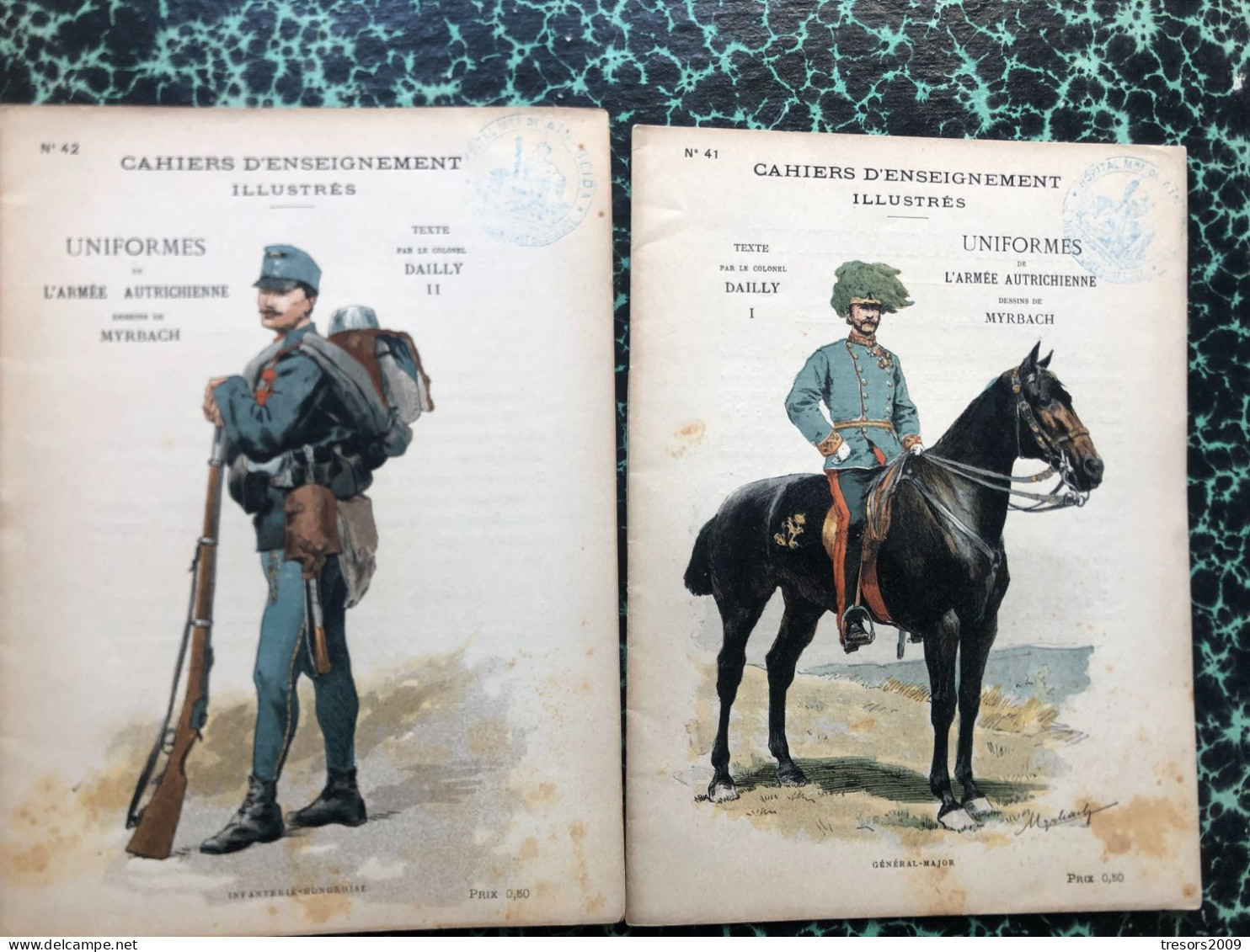 2 Cahiers D'enseignement Illustrés Par Dally - Uniformes De L'armée Autrichienne Uniformes - Autres & Non Classés