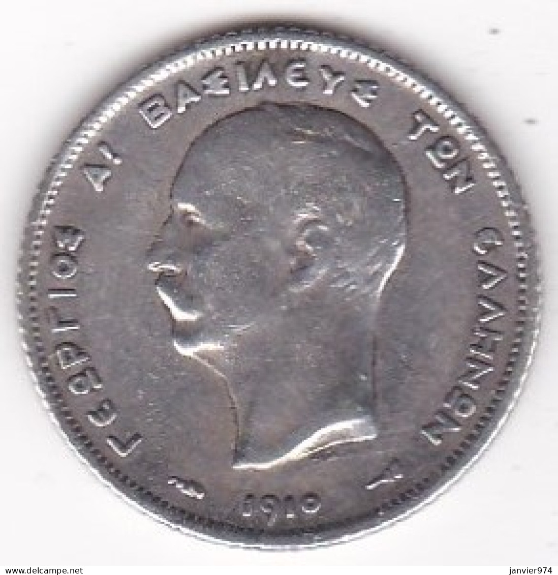 Grèce,  1 Drachme 1910 A. George I, En Argent. KM# 60 - Grecia