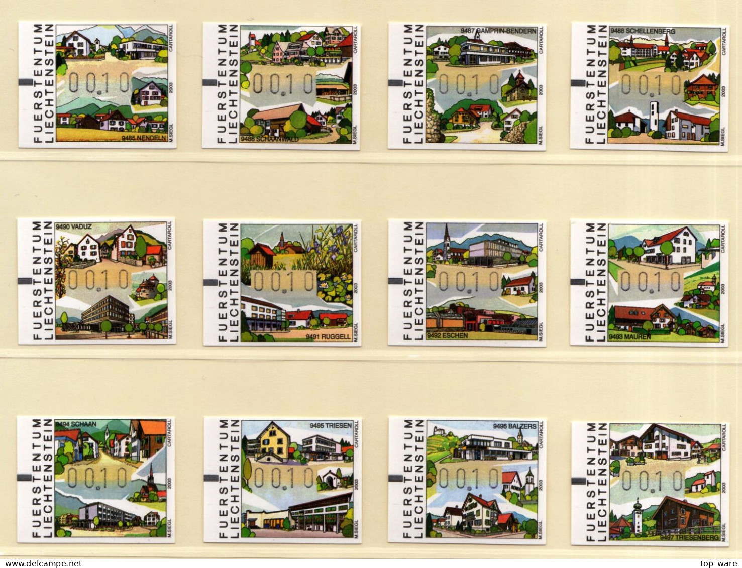 Liechtenstein ATM 1-23 Komplett Postfrisch / Frama Automatenmarken - Sammlungen