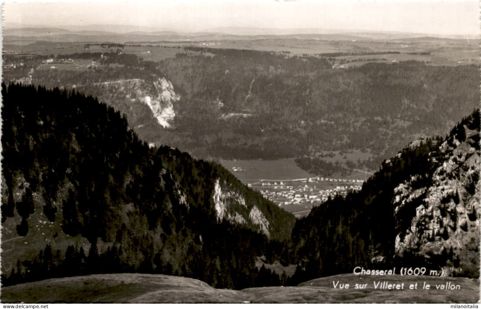 Chasseral - Vue Sur Villeret Et Le Vallon * 23. 8. 1955 - Villeret