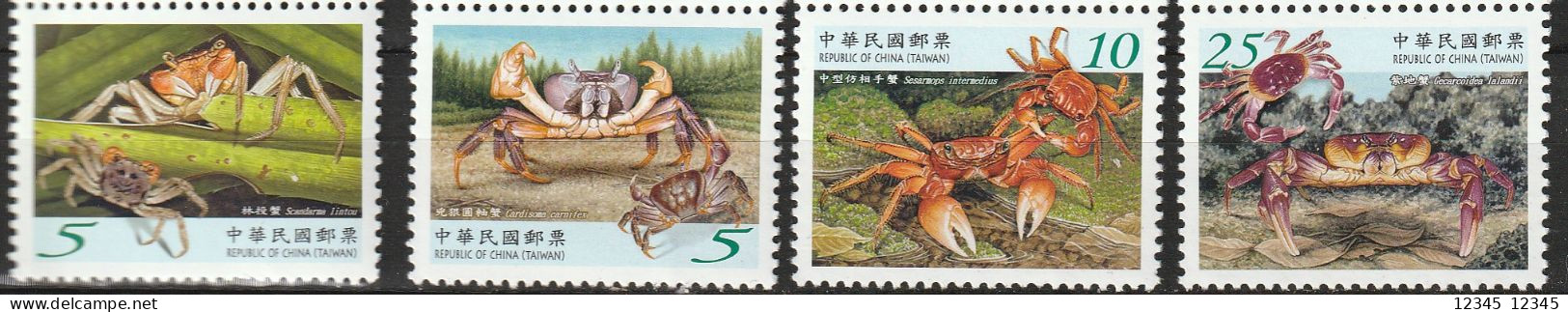 Taiwan 2010, Postfris MNH, Crustaceans - Unused Stamps