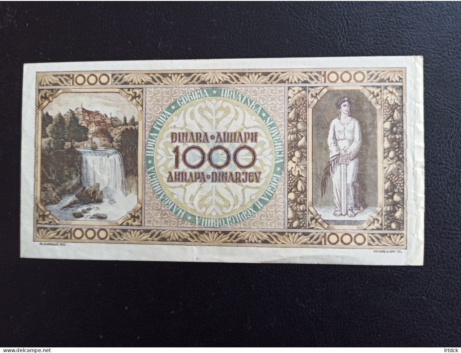 Yougoslavie 1000  Dinara 1946 Tbe+ - Yougoslavie