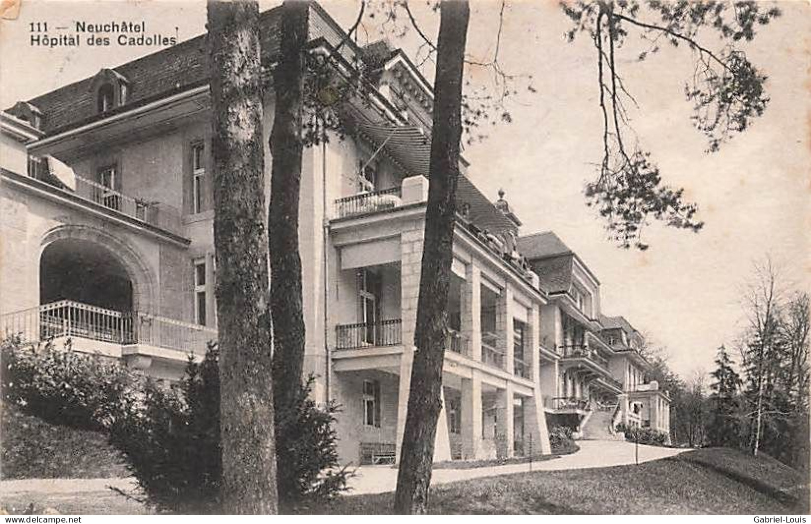 Neuchâtel Hôpital Des Cadolles 1917 - Neuchâtel