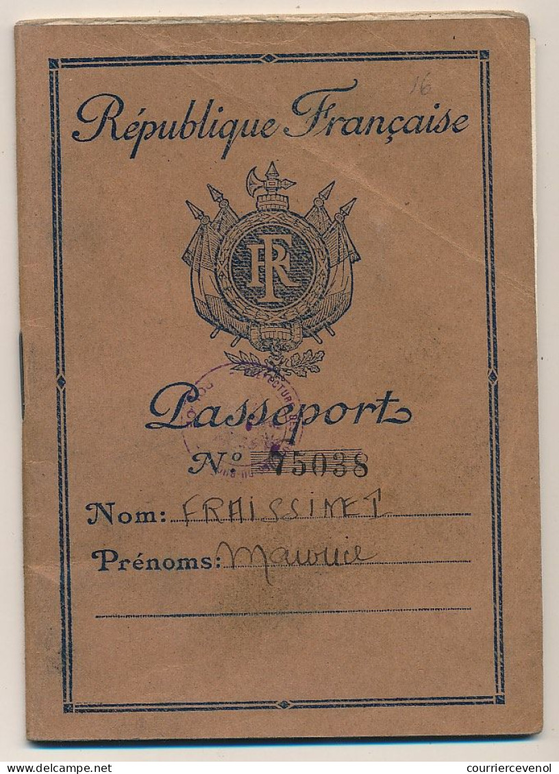 FRANCE - Passeport à L' Etranger - 580 Francs - 1952 - Unclassified
