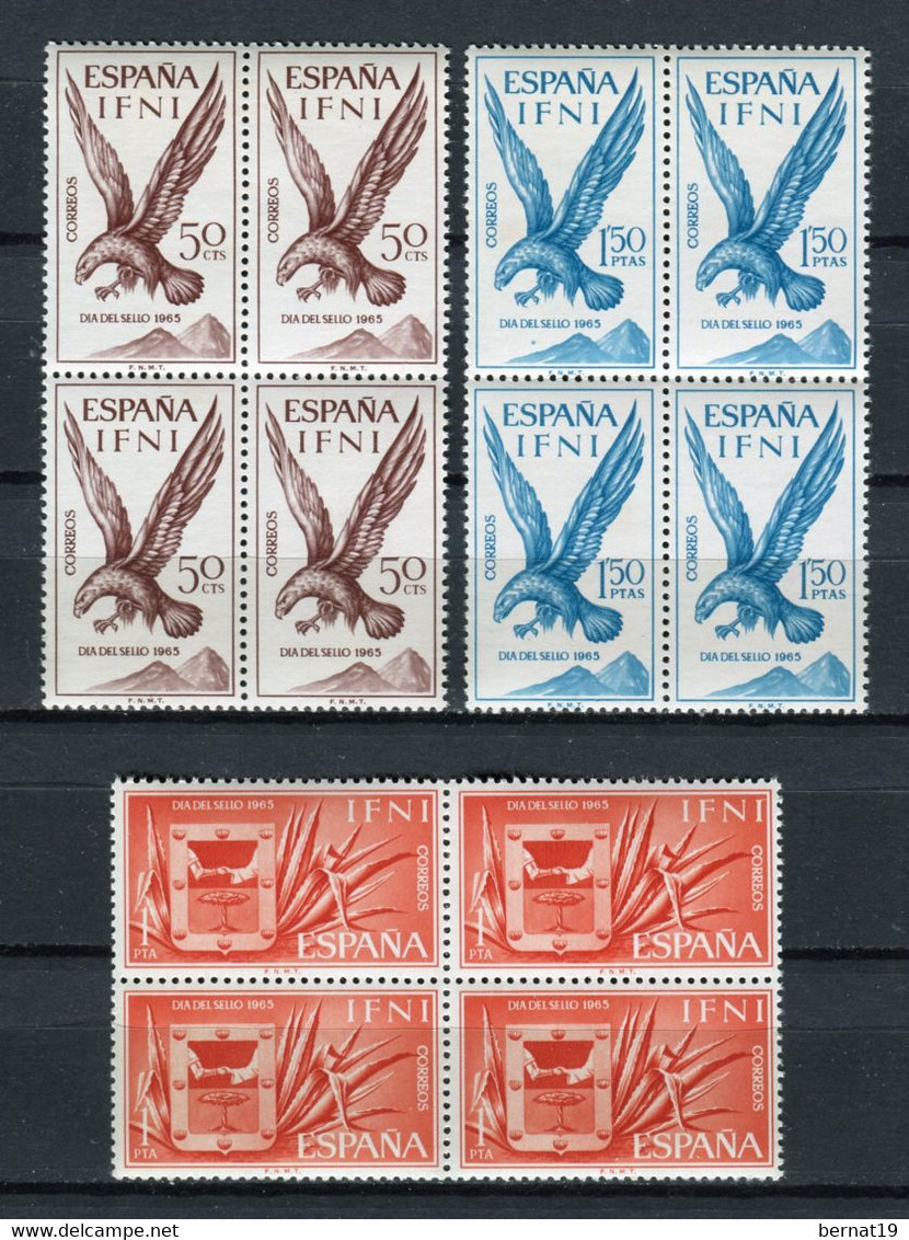 Ifni 1965. Edifil 215-17 X 4 ** MNH. - Ifni