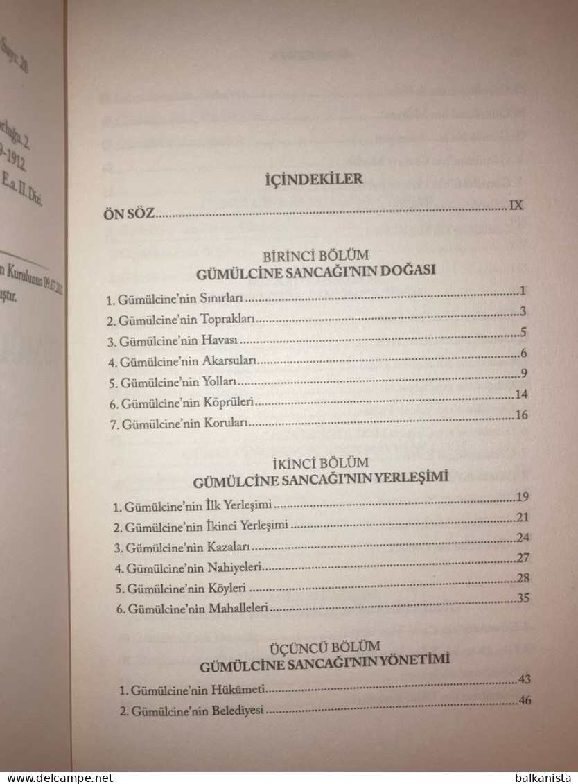 Gumulcine Sancagi 1879-1912 - Turkish - [Greece; Komotini] - Ontwikkeling