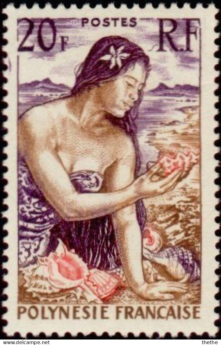 POLYNESIE - Jeune Fille Au Coquillage - Neufs