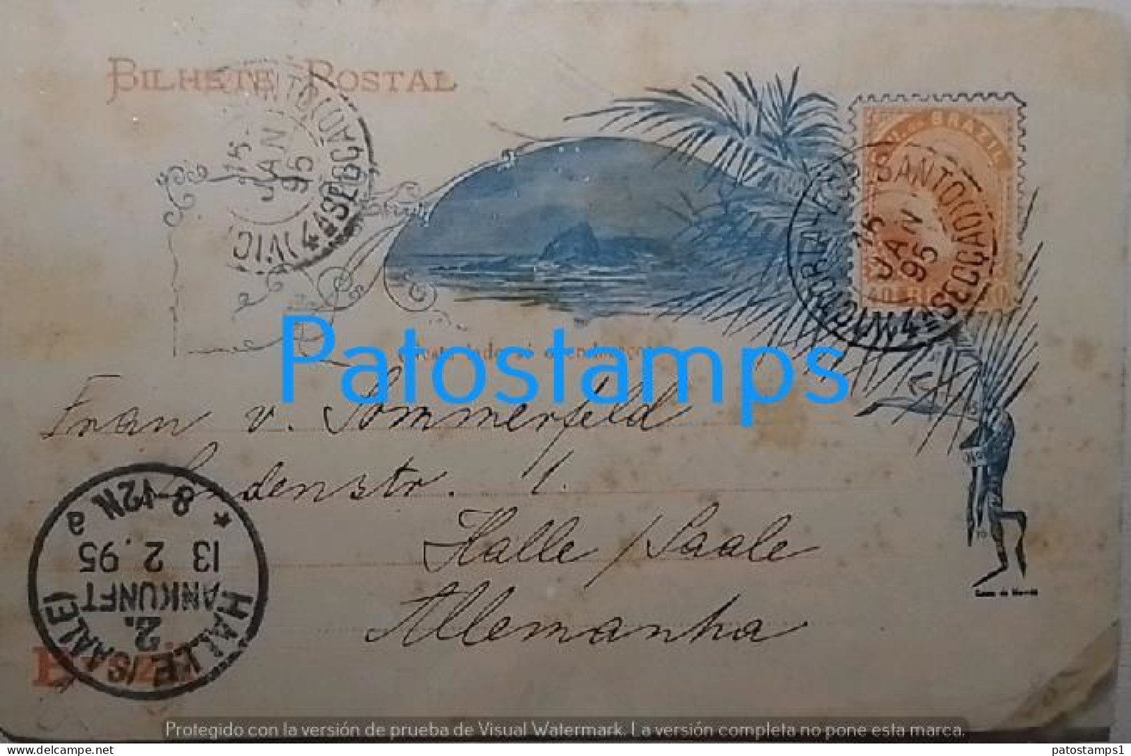 207118 BRAZIL BRASIL RIO DE JANEIRO CANCEL CIRCULATED TO GERMANY POSTAL STATIONERY POSTCARD - Entiers Postaux