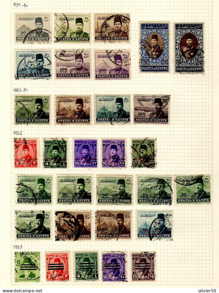 Egypte (1939-53) - Roi Farouk- Ier  Obliteres  - - Used Stamps