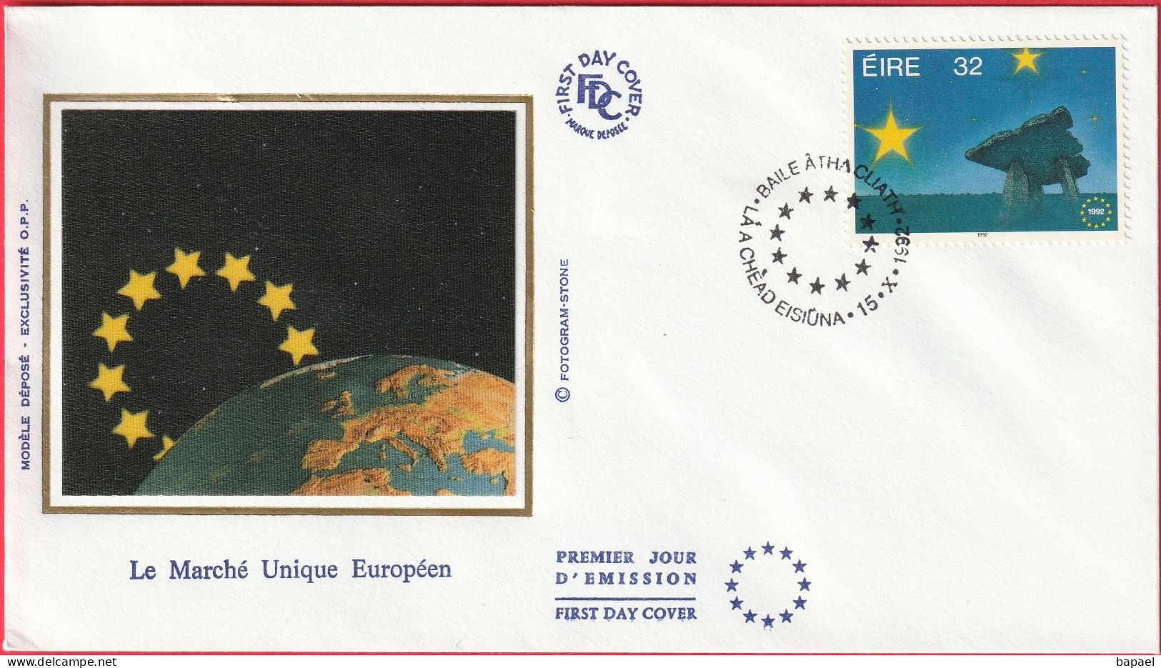 FDC - Enveloppe Athènes (Grèce) (30-IX-93) - Marché Unique Européen - FDC