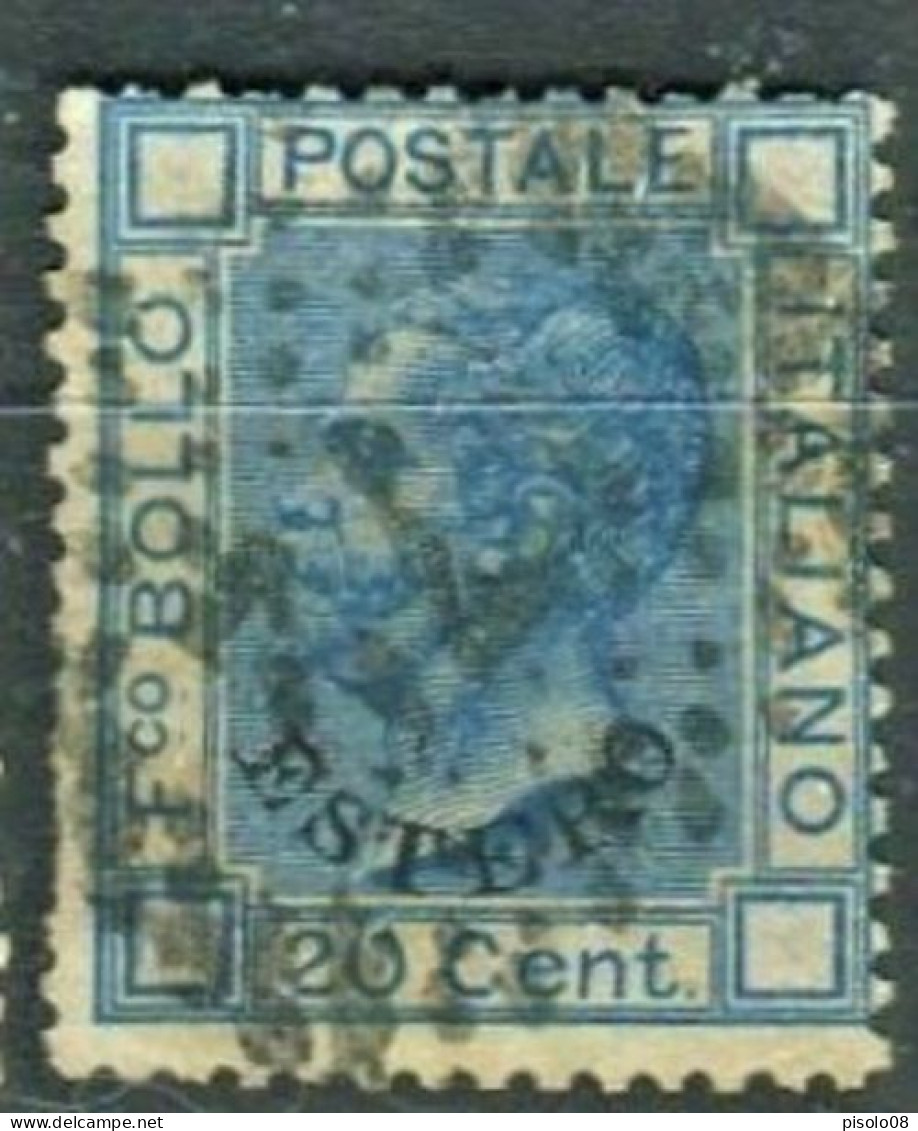 OCCUPAZIONI LEVANTE 1874 VITTORIO EMANUELE II  20 C. USATO - Emissioni Generali