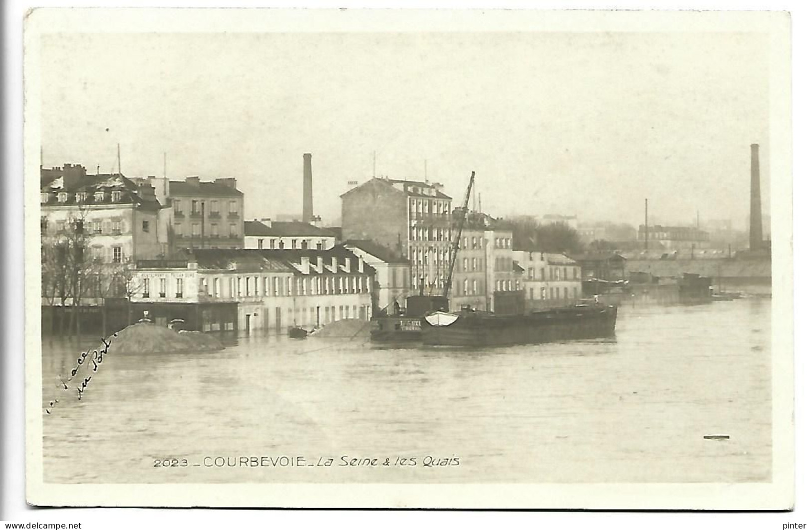 PENICHE - COURBEVOIE - La Seine - Péniches