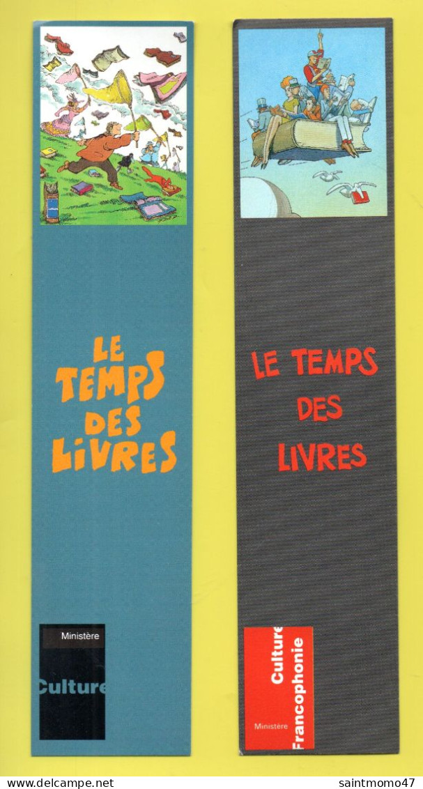 2 MARQUE-PAGES . " LE TEMPS DES LIVRES " 1994 & 1995. MINISTÈRE DE LA CULTURE - Réf. N°58 E - - Marque-Pages