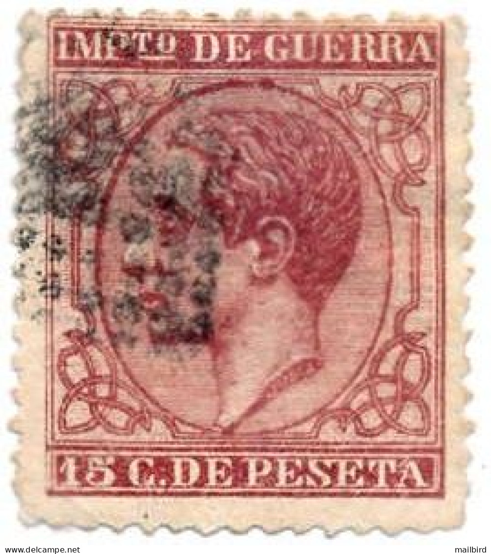 SPAIN 1877 War Tax. Impuesto De Guerra. Mi. #13. Alfons XII, 15c. Used - Impuestos De Guerra