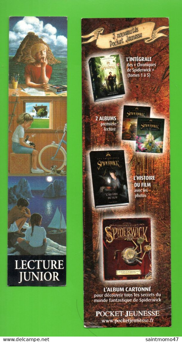 2 MARQUE-PAGES . " LES CHRONIQUES DE SPIDERWICK . POCKET JEUNESSE "& " GALLIMARD JEUNESSE " - Réf. N°59 E - - Marque-Pages