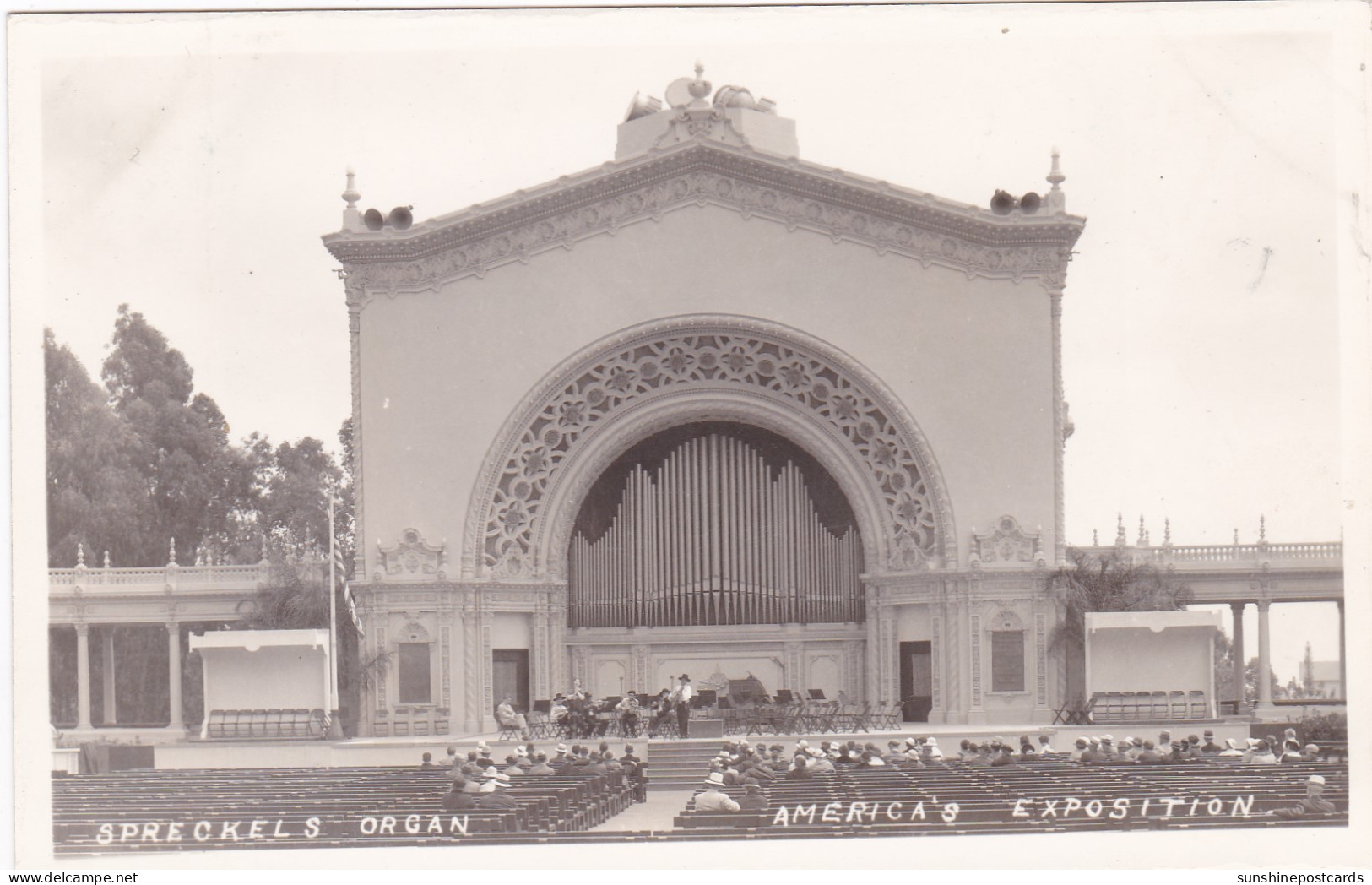 California San Diego Expo Spreckels Organ Real Photo - San Diego