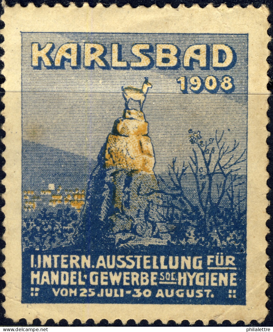 GERMANY 1908 Karlsbad I. Intern. Ausstellung Für Handel, Gewerbe U. Hygiene Reklamemarke / Poster Stamp / Cinderella - Other & Unclassified