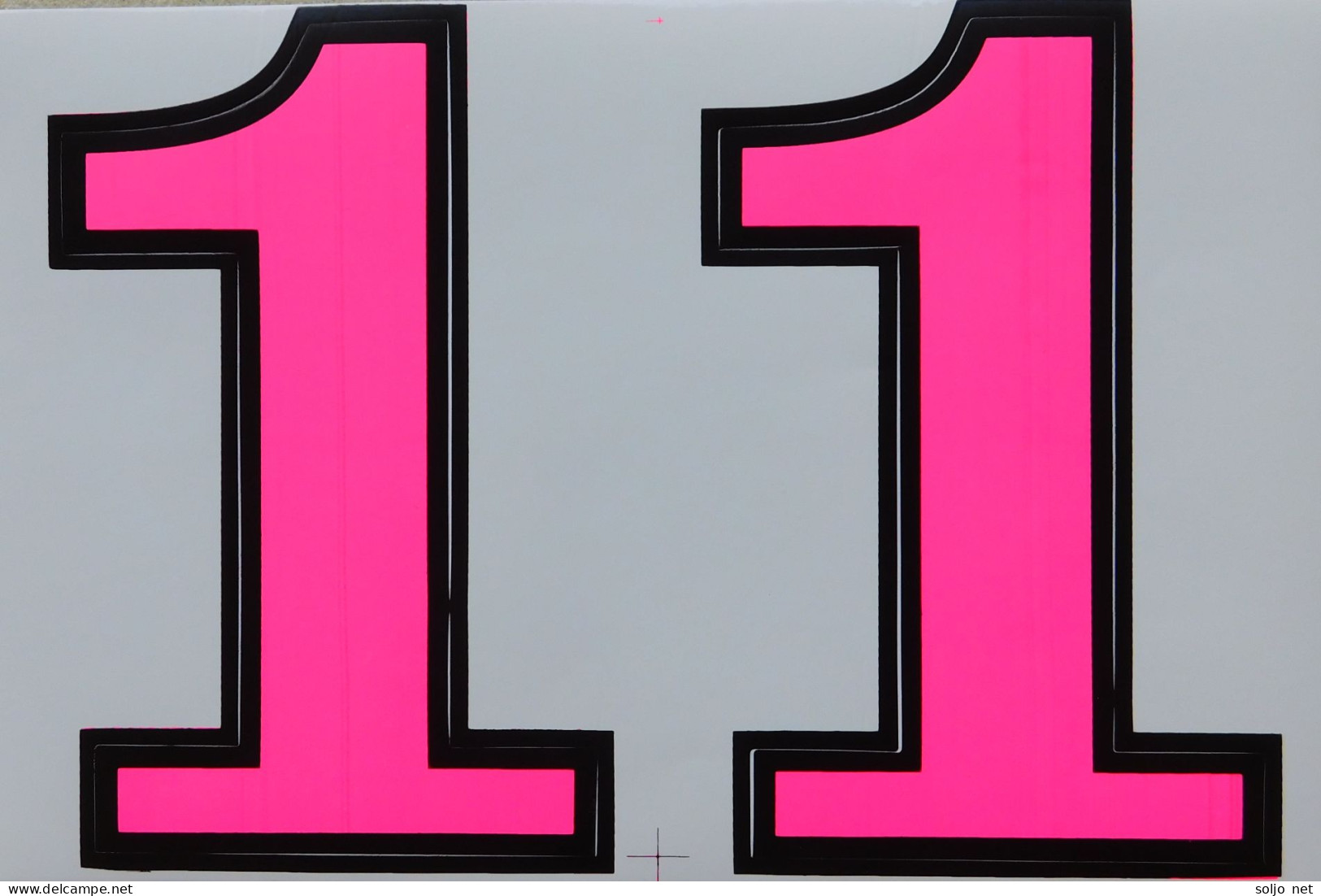 Grosse Nummer 1 Aufkleber 165 Mm Pink Big Number Sticker A4 1 Bogen 27 X 18 Cm ST086 - Scrapbooking