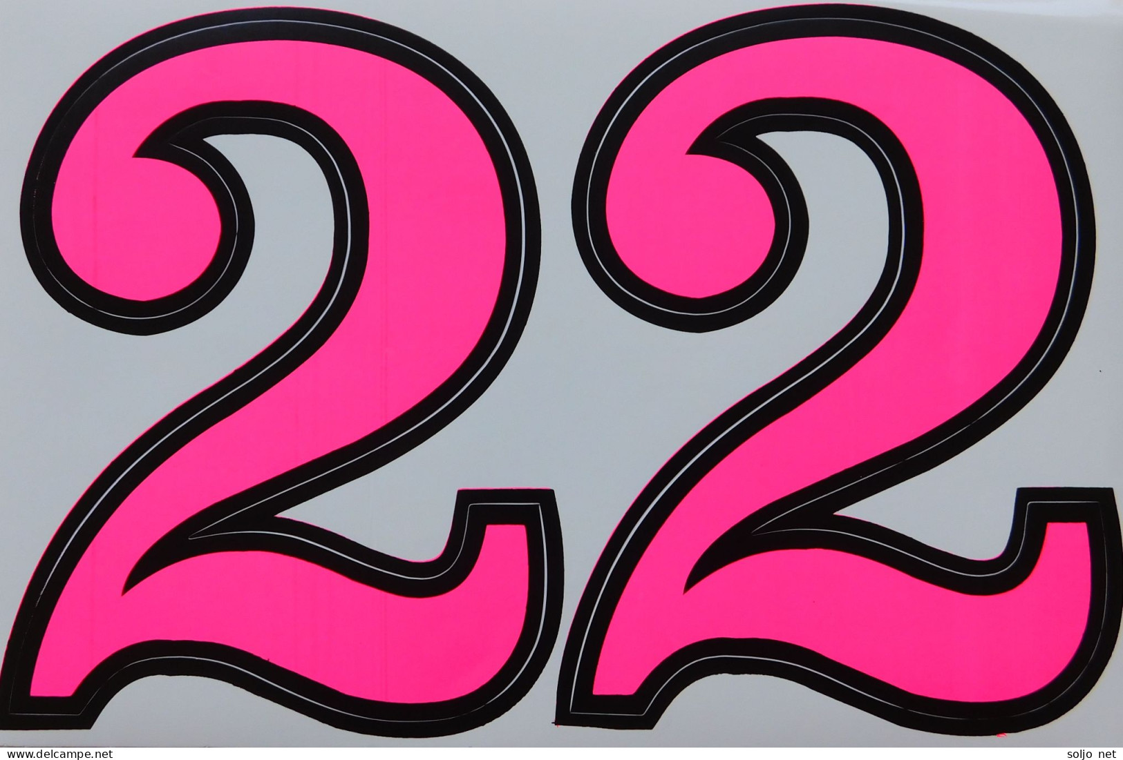 Grosse Nummer 2 Aufkleber 165 Mm Pink Big Number Sticker A4 1 Bogen 27 X 18 Cm ST119 - Scrapbooking