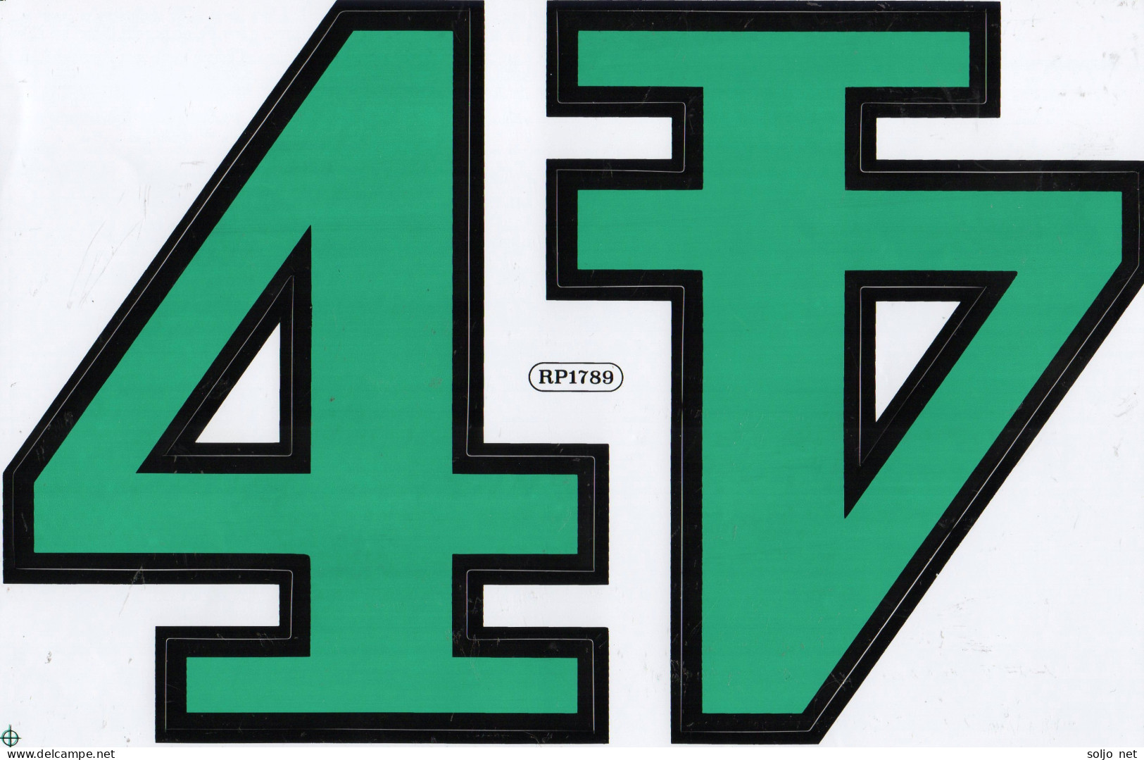 Grosse Nummer 4 Aufkleber 165 Mm Grün Green Big Number Sticker A4 1 Bogen 27 X 18 Cm ST552 - Scrapbooking