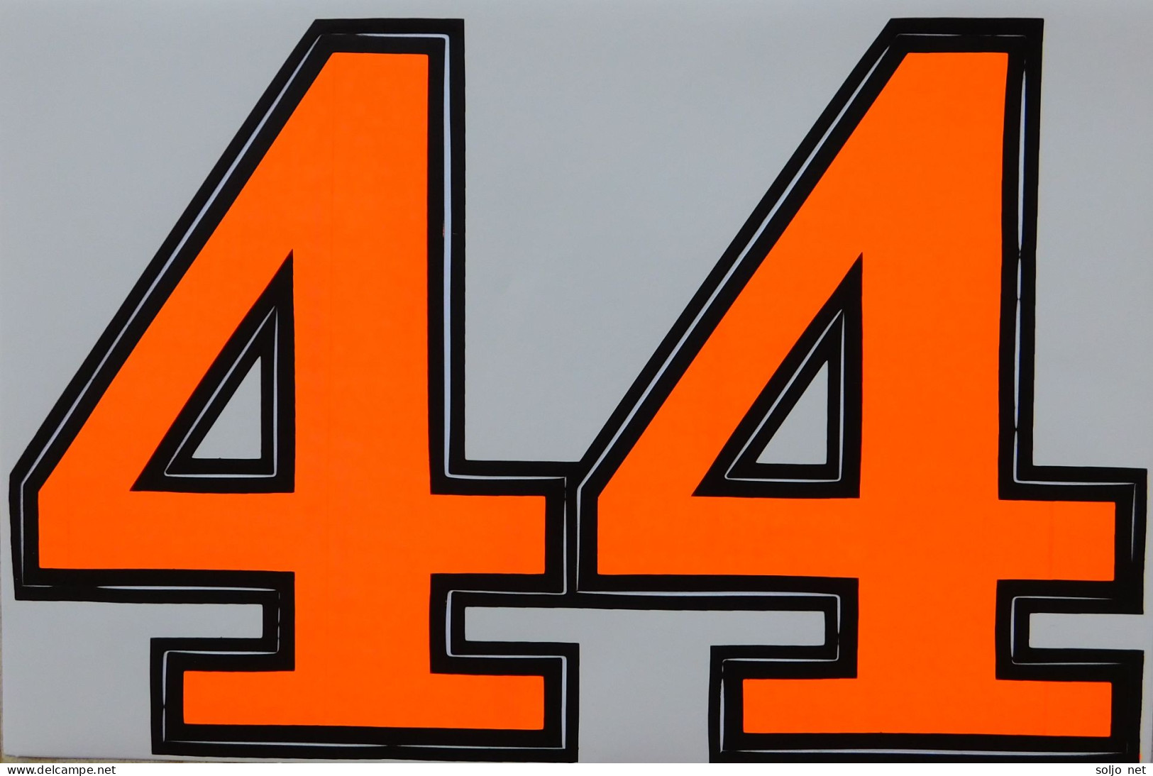 Grosse Nummer 4 Aufkleber 165 Mm Orange Big Number Sticker A4 1 Bogen 27 X 18 Cm ST111 - Scrapbooking