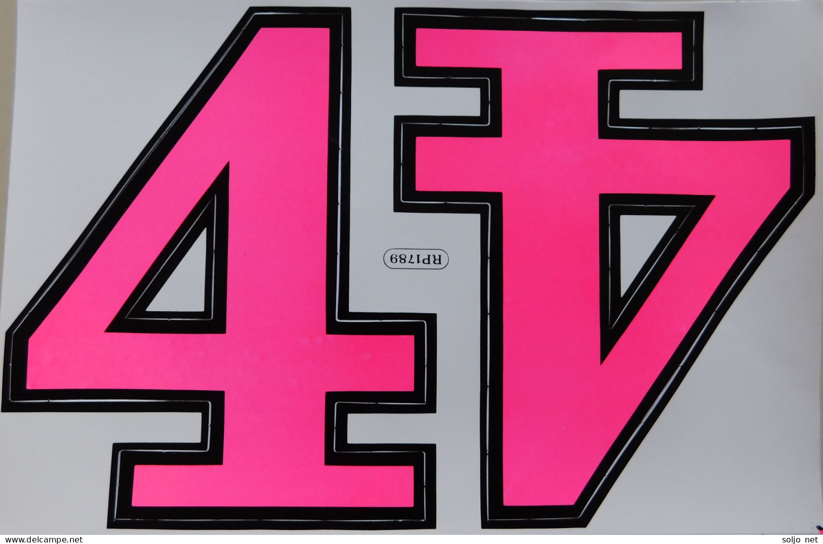 Grosse Nummer 4 Aufkleber 165 Mm Pink Big Number Sticker A4 1 Bogen 27 X 18 Cm ST511 - Scrapbooking