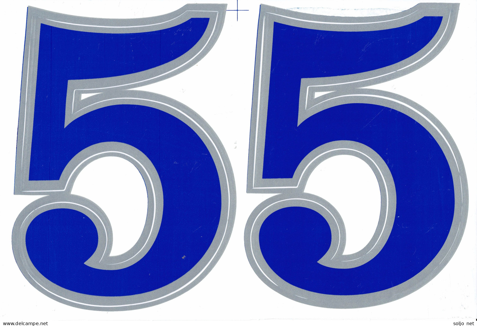 Grosse Nummer 5 Aufkleber 165 Mm Blau Blue Big Number Sticker A4 1 Bogen 27 X 18 Cm ST015 - Scrapbooking