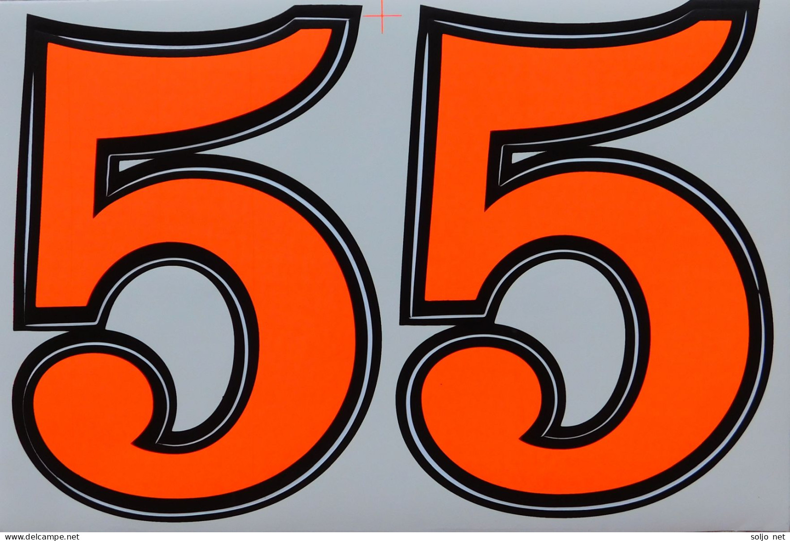 Grosse Nummer 5 Aufkleber 165 Mm Orange Big Number Sticker A4 1 Bogen 27 X 18 Cm ST079 - Scrapbooking