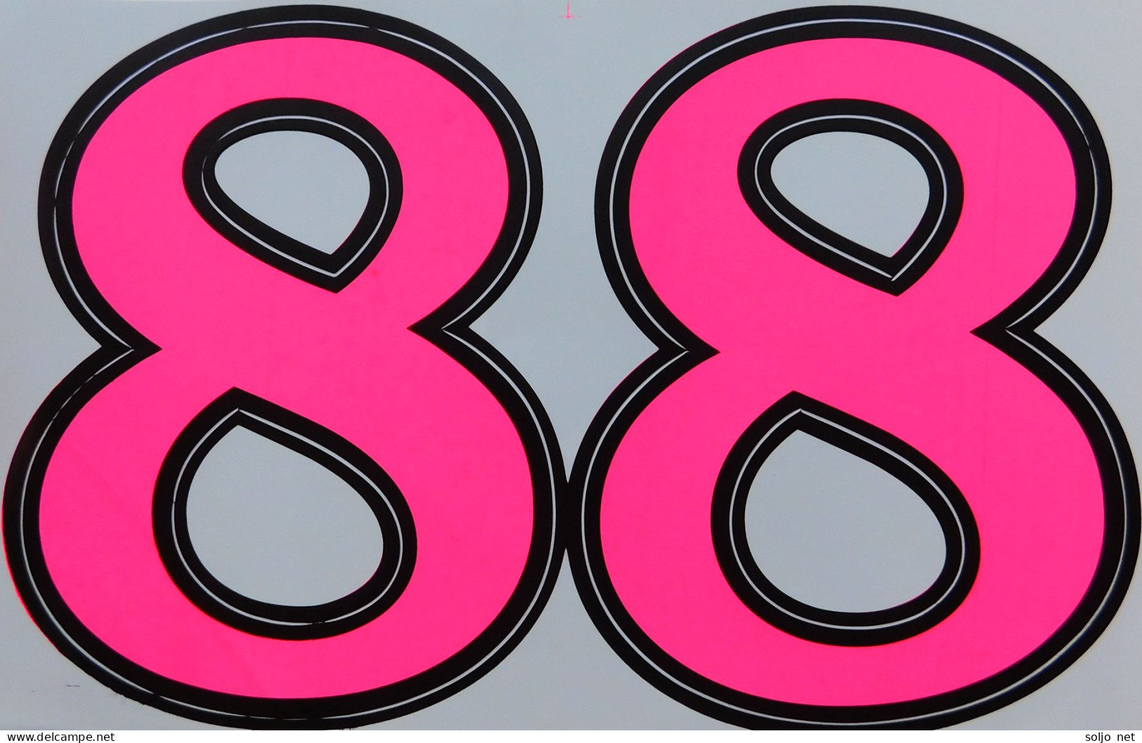 Grosse Nummer 8 Aufkleber 165 Mm Pink Big Number Sticker A4 1 Bogen 27 X 18 Cm ST115 - Scrapbooking