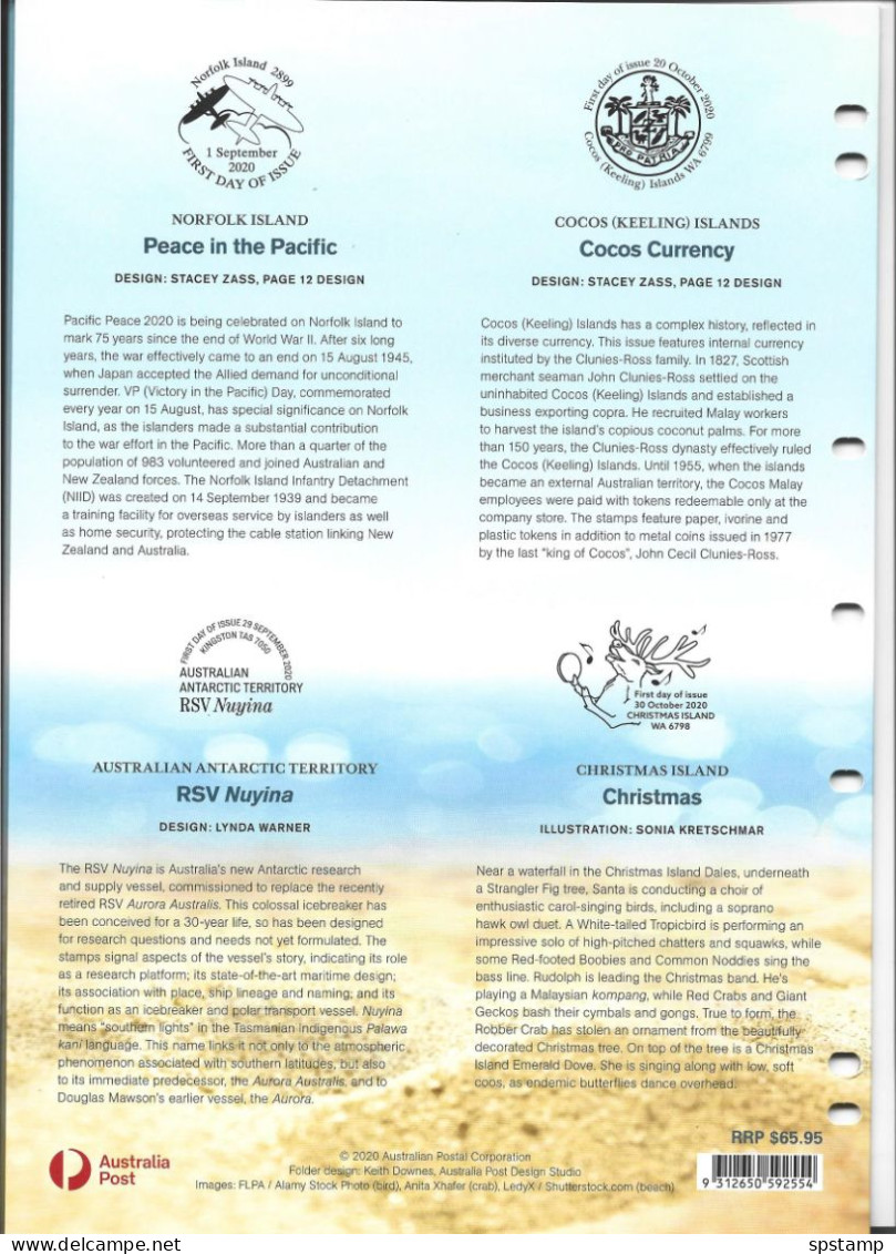 Australia Territories 2020 Year Pack / Folder APO Official Fine Complete Unused - Años Completos