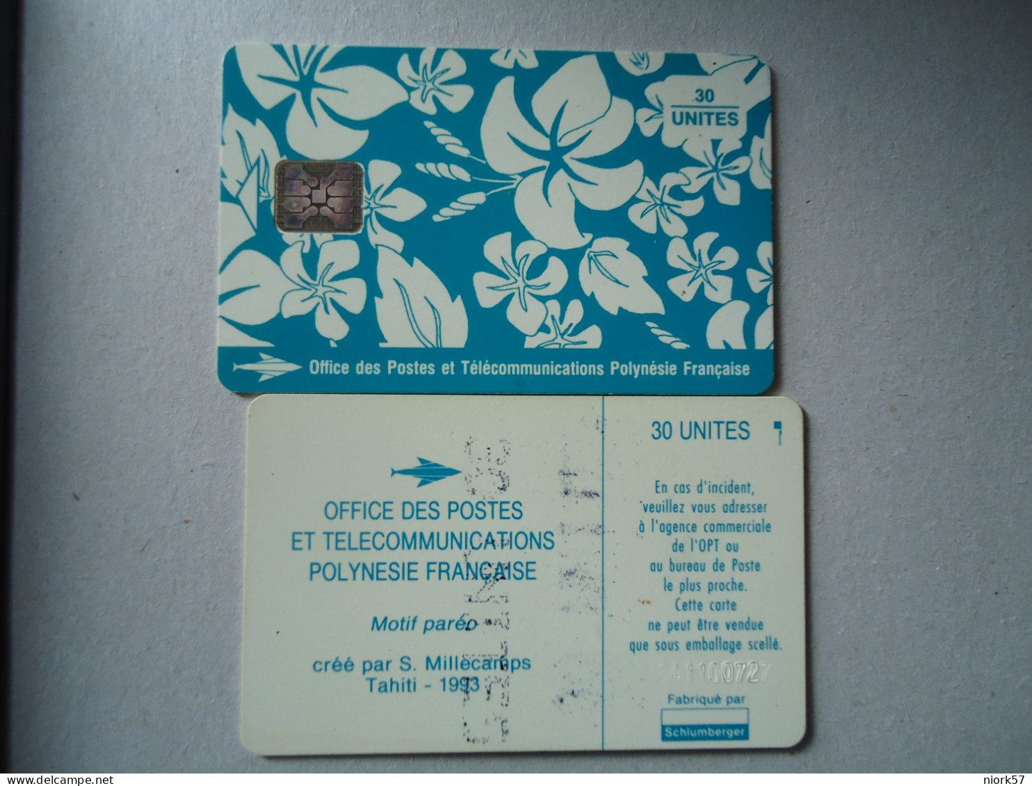 POLYNESIA FRENCH   USED CARDS  FLOWERS - Blumen