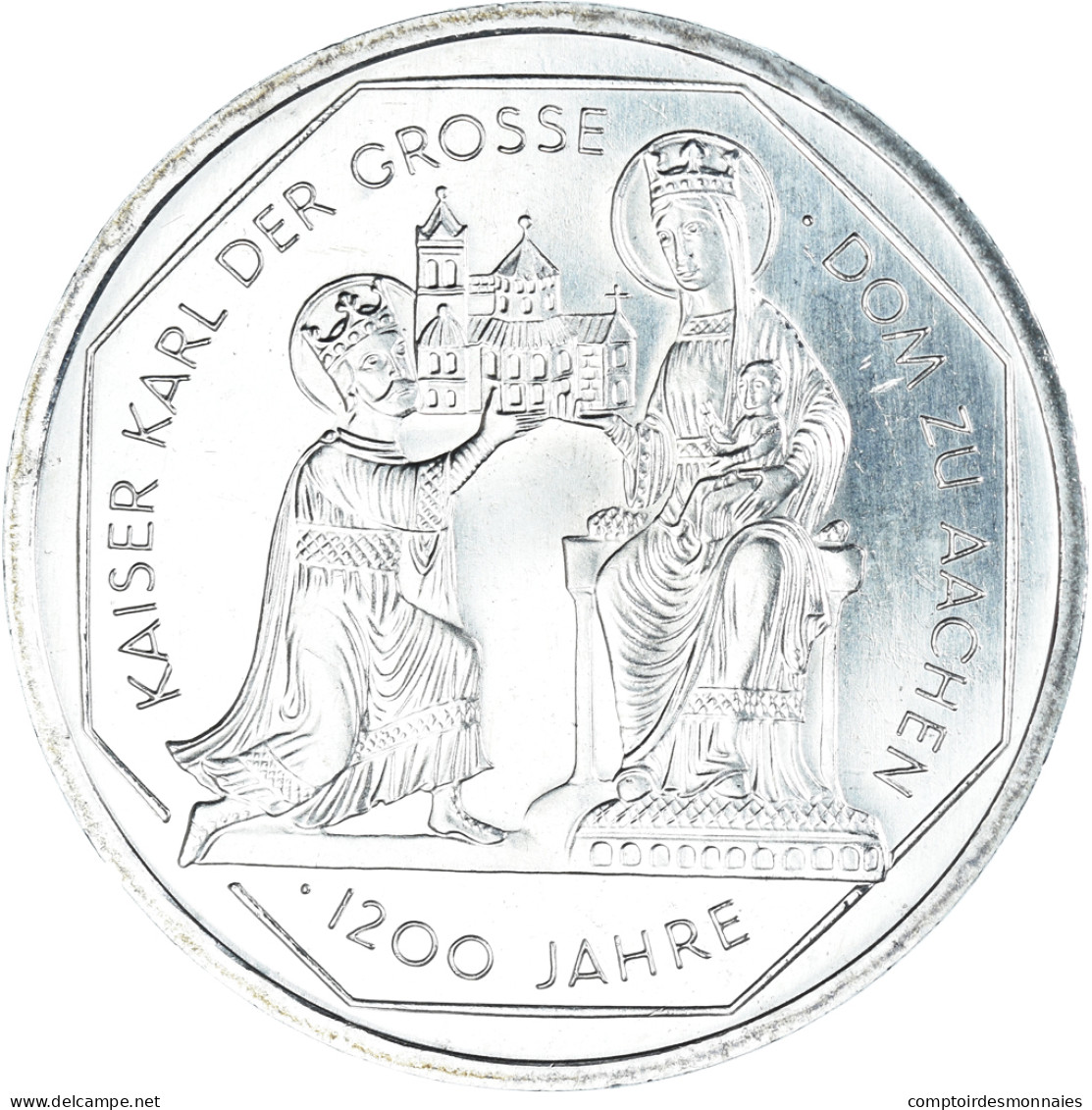 Monnaie, République Fédérale Allemande, 10 Mark, 2000, Karlsruhe, 1200th - Commémoratives