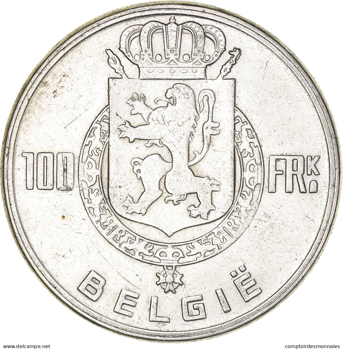 Monnaie, Belgique, 100 Francs, 100 Frank, 1951, TTB+, Argent, KM:139.1 - 100 Franc