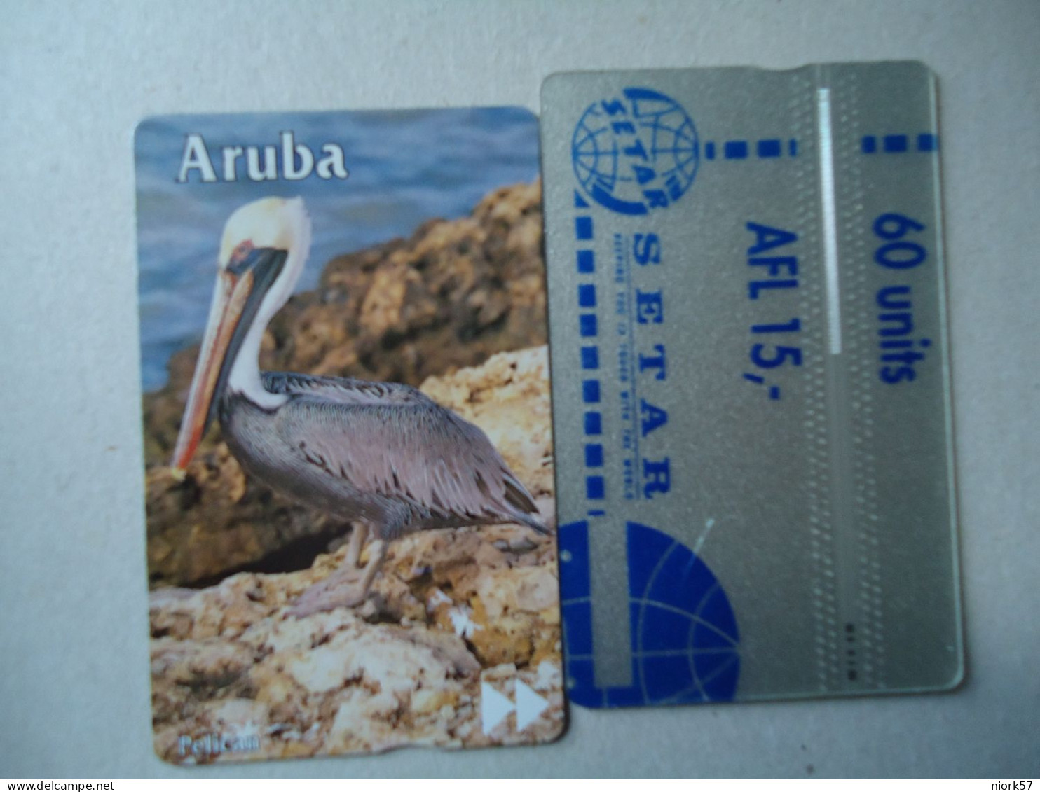 ARUBA USED CARDS  BIRD BIRDS  PELICAN - Aruba